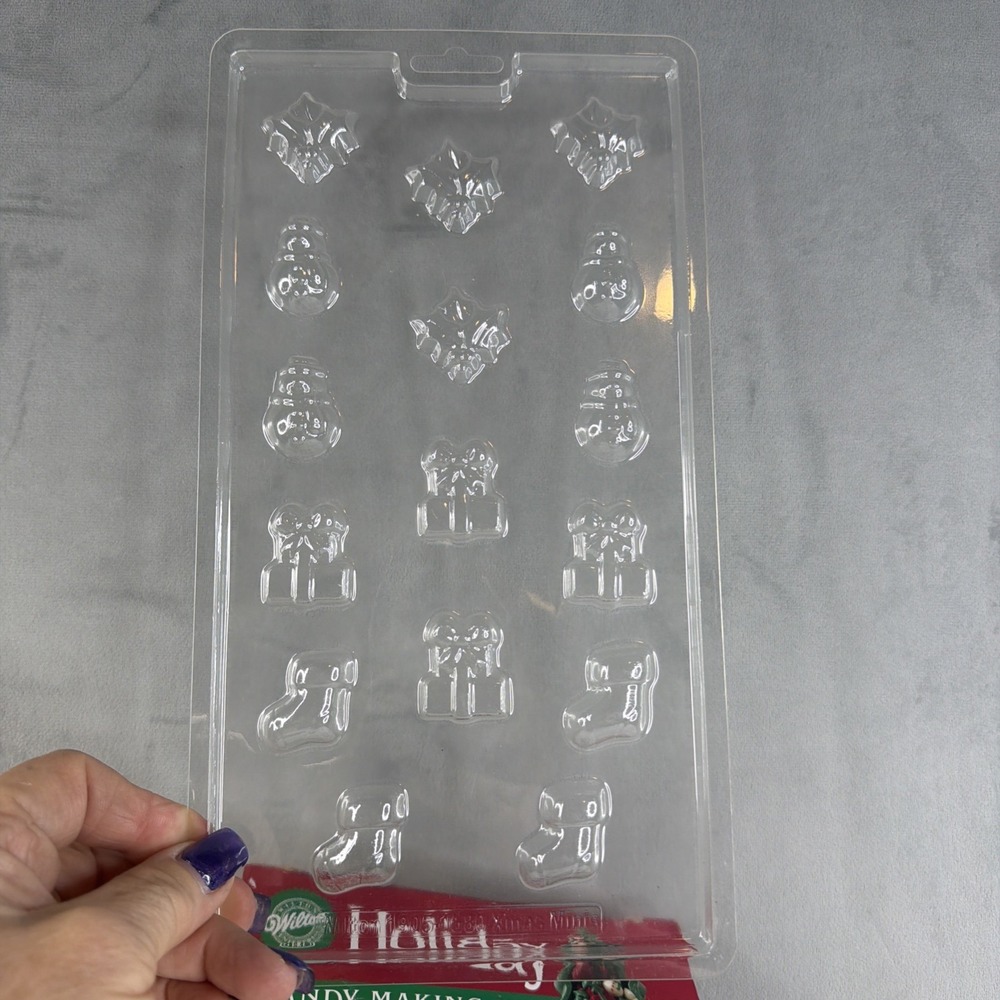 Wilton Holiday Tree Candy Molds Christmas Original Box Vintage - Picture 2 of 6